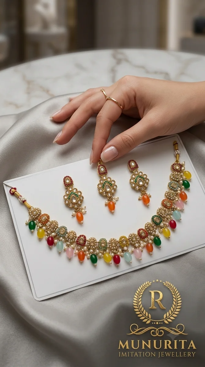 Premium Quality Malti Colour Necklace Set