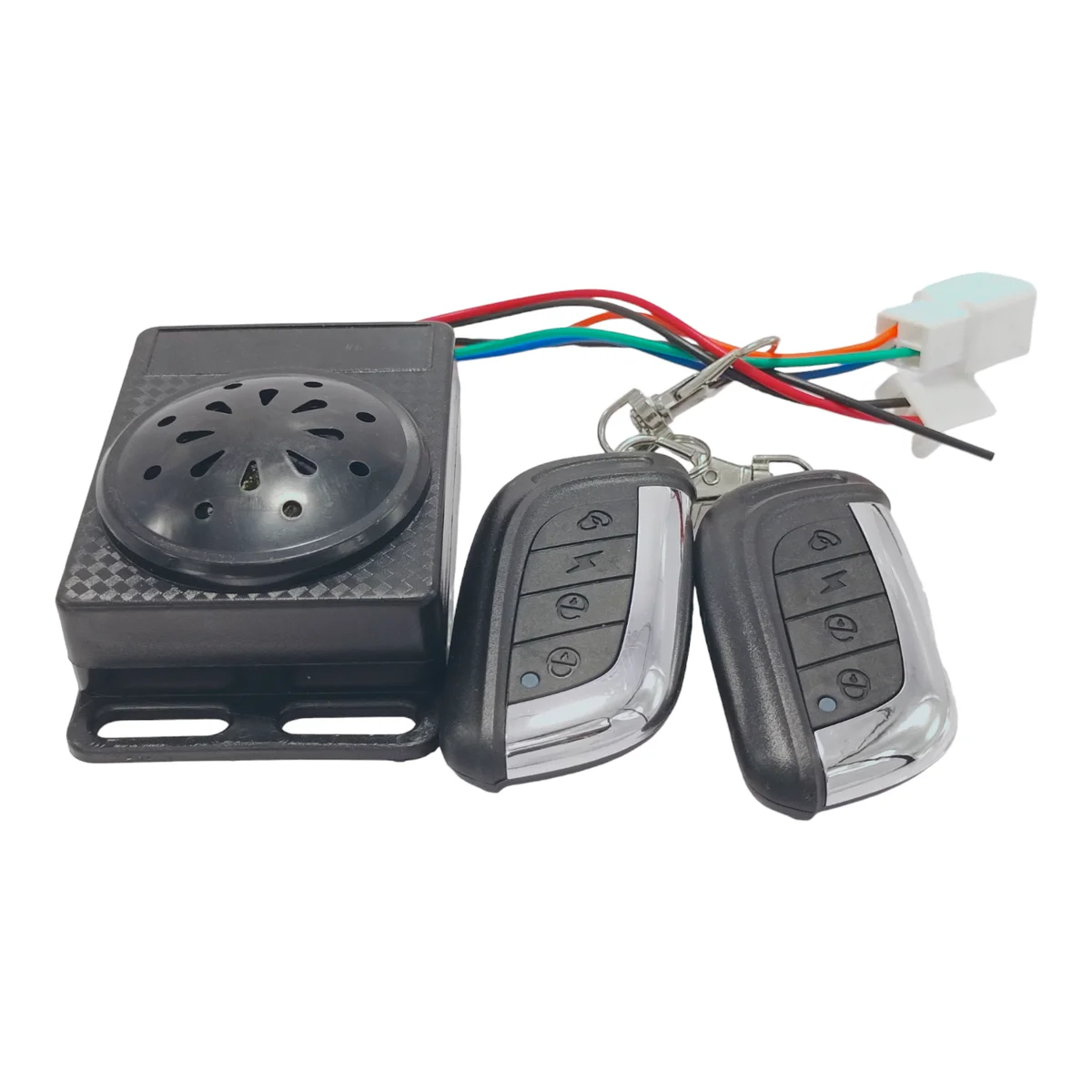 Universal EV Anti-Theft Security Alarm System with Dual Remote Keys for Electric Scooters, Bikes, and E-Rickshaws