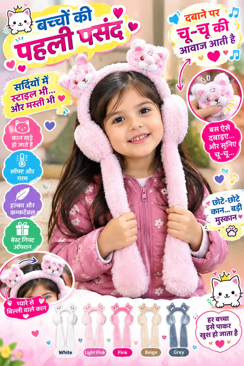 Trendy Kids Bunny Earmuffs with Sound