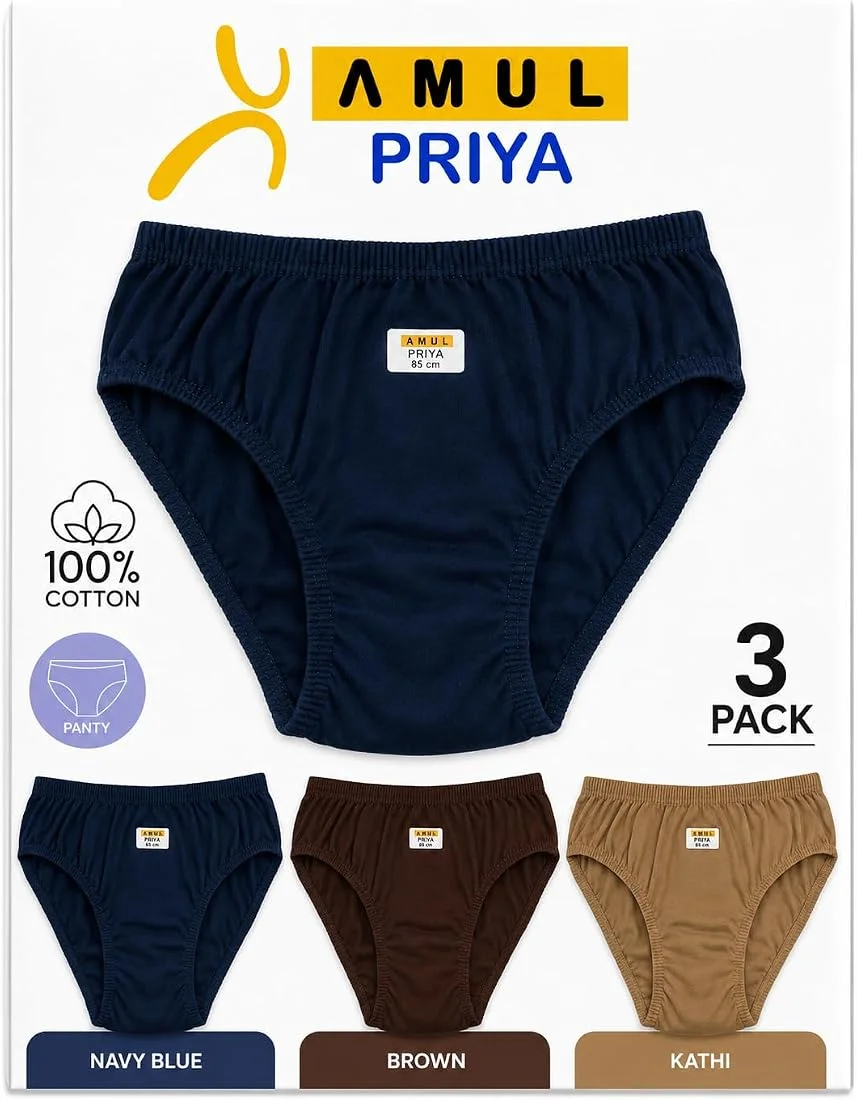 AMUL Priya Women Panty (pack of 3)