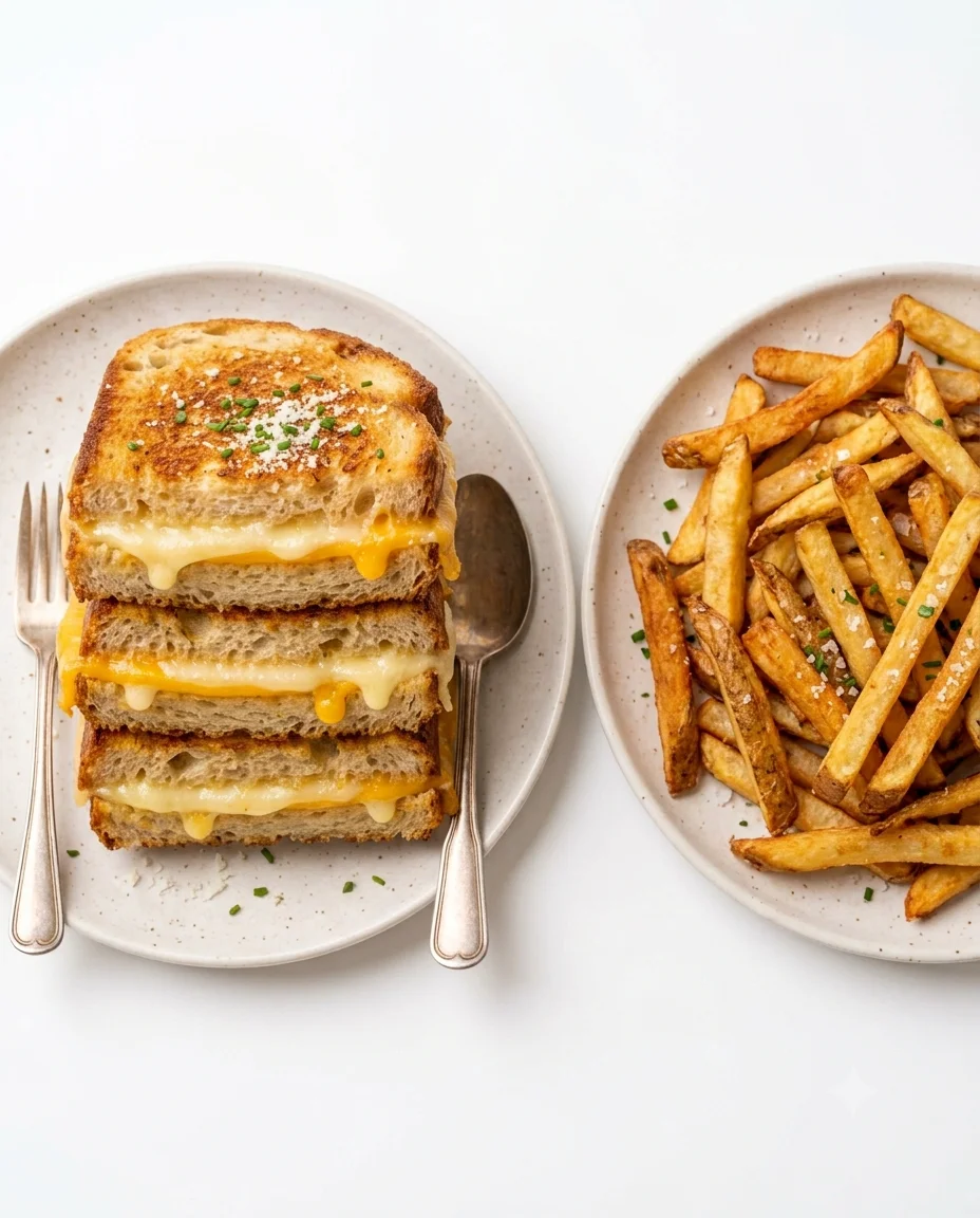Grilled Cheese Sandwich + Fries (plain)