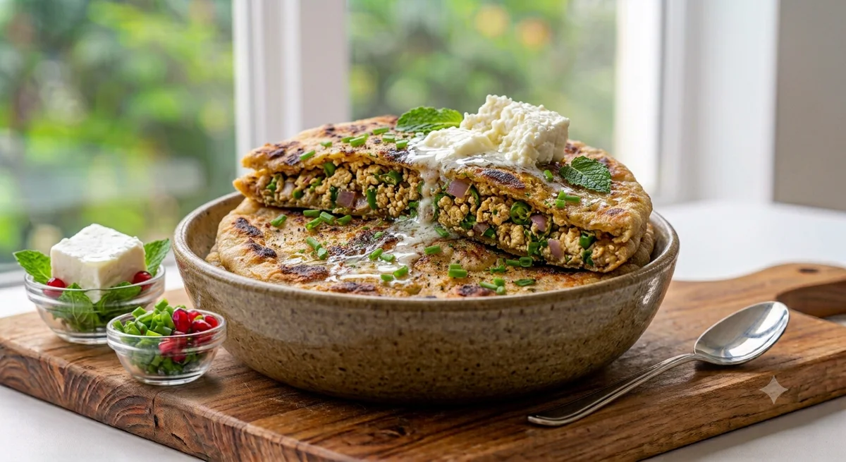 Paneer-Pyaaz Paratha