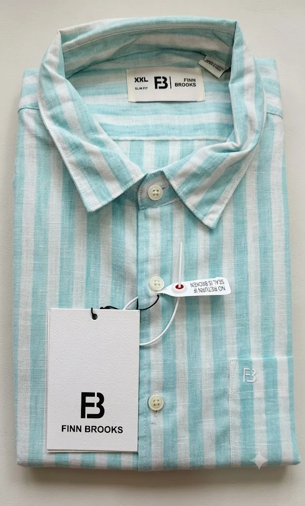 FinnBrooks Mens Linen Full Sleve Shirts. Slim Fit. Pure Linen.