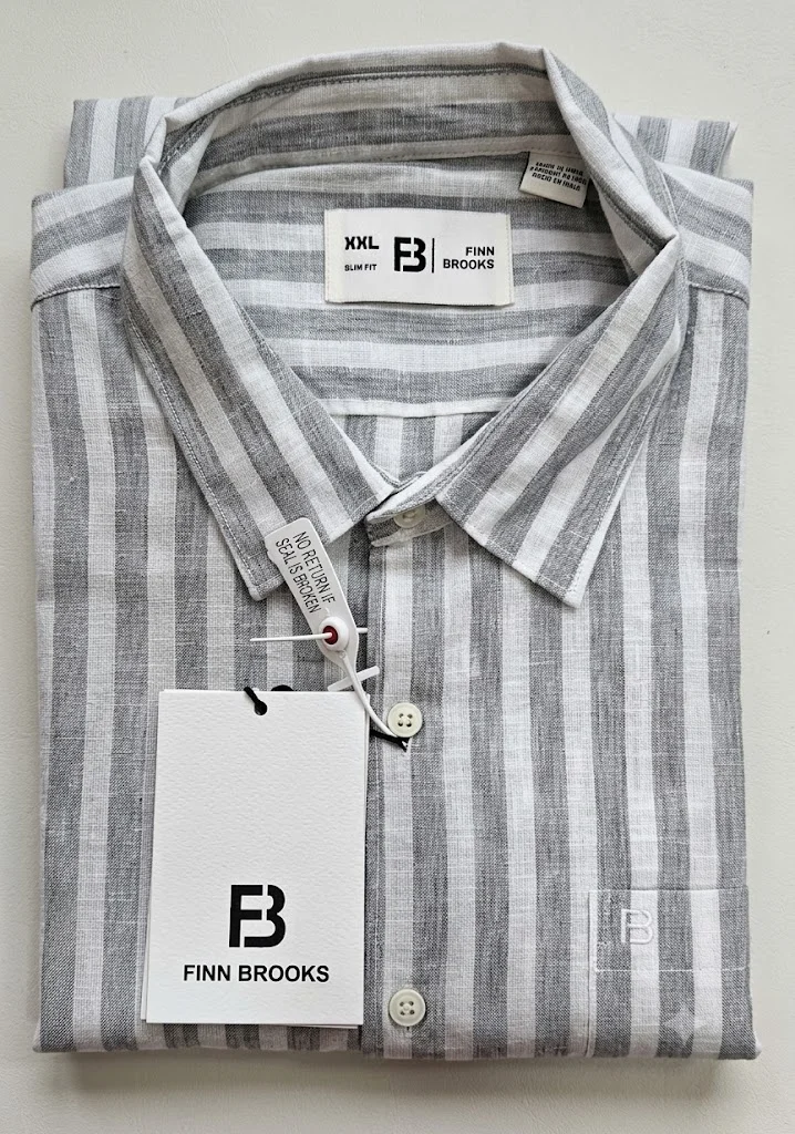 FinnBrooks Mens Linen Full Sleve Shirts. Slim Fit. Pure Linen.