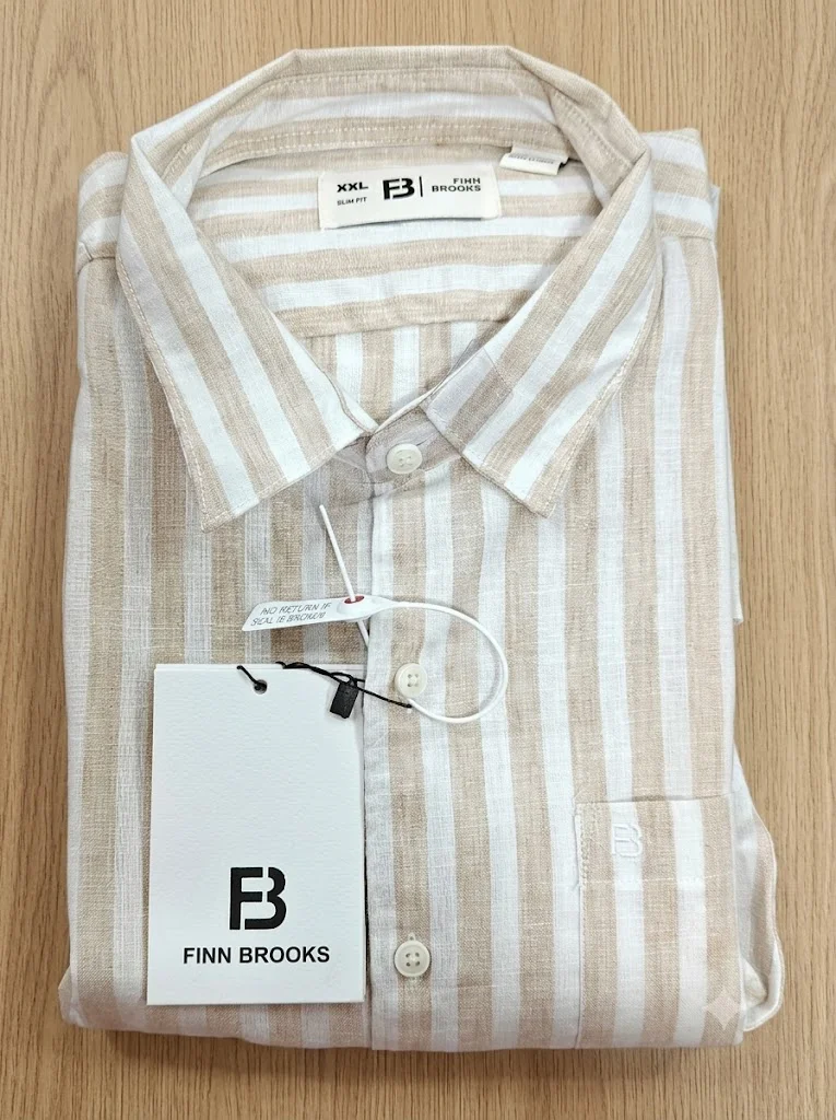 FinnBrooks Mens Linen Full Sleve Shirts. Slim Fit. Pure Linen.