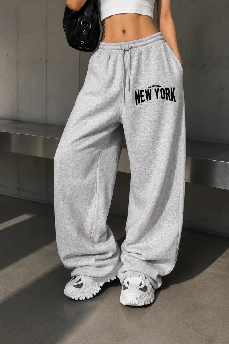 Women relaxed fit joggers | Women’s Ultra-Soft Wide-Leg Streetwear Joggers with Drawstring Waist