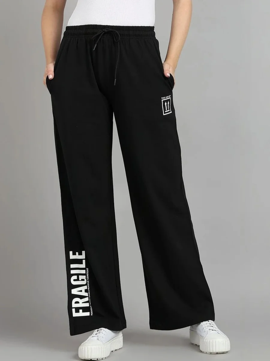 Women relaxed fit joggers | Women’s Ultra-Soft Wide-Leg Streetwear Joggers with Drawstring Waist