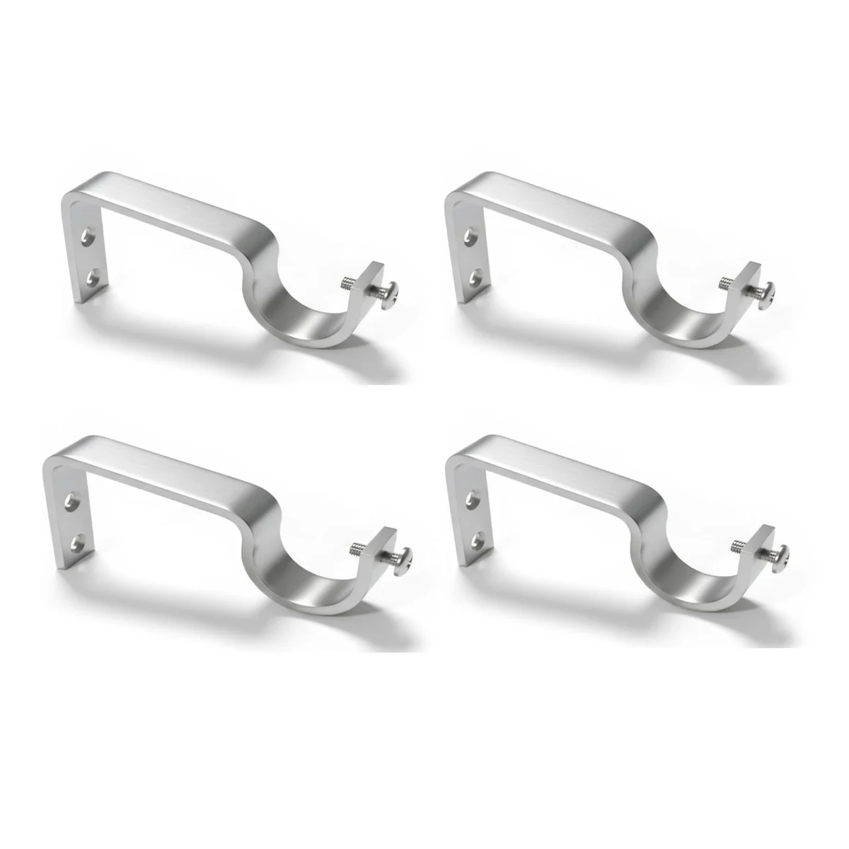 Stainless Steel Curtain Support/Rod Brackets/Clamps Holders for Curtain Rod Support Bracket Heavy Duty (Pack of 2) 7