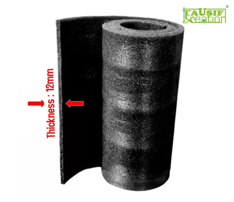 Black EPE Foam Roll 12 mm Thickness (4.5 Feet Long X 1 Feet Wide) Pack of 1 Roll 2