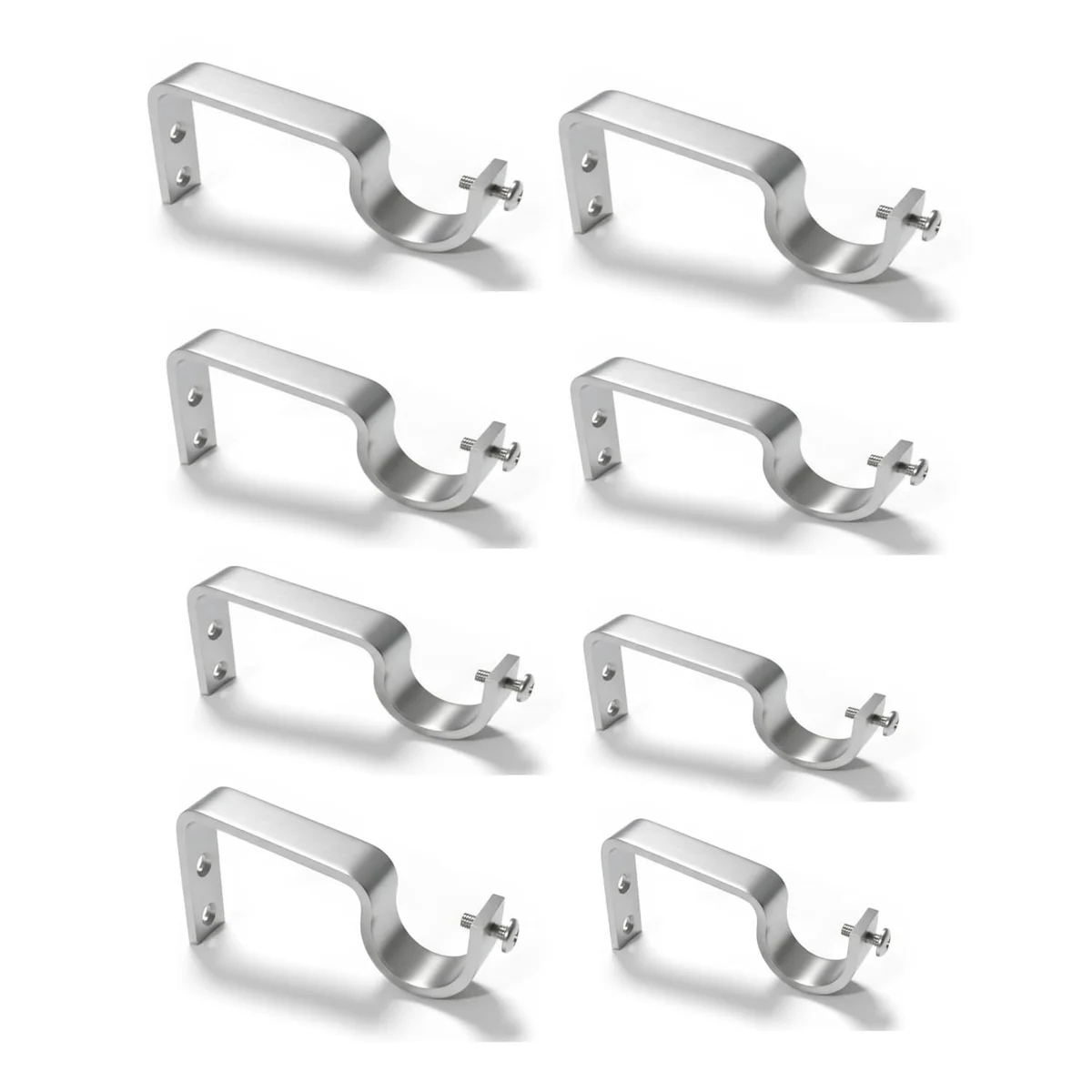 Stainless Steel Curtain Support/Rod Brackets/Clamps Holders for Curtain Rod Support Bracket Heavy Duty (Pack of 2) 8