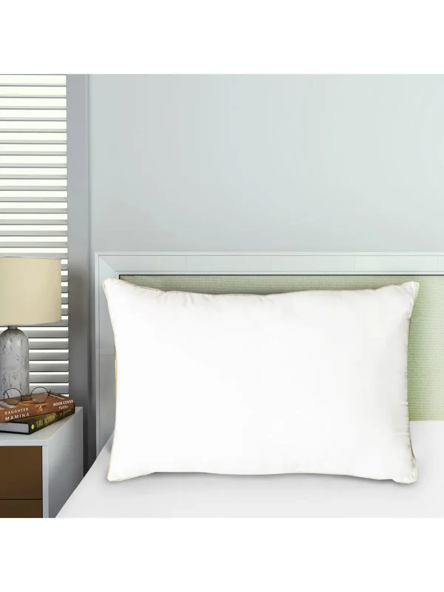 SPACES Essentials Pillow Cotton White Solid 180 Tc 1 Pillow