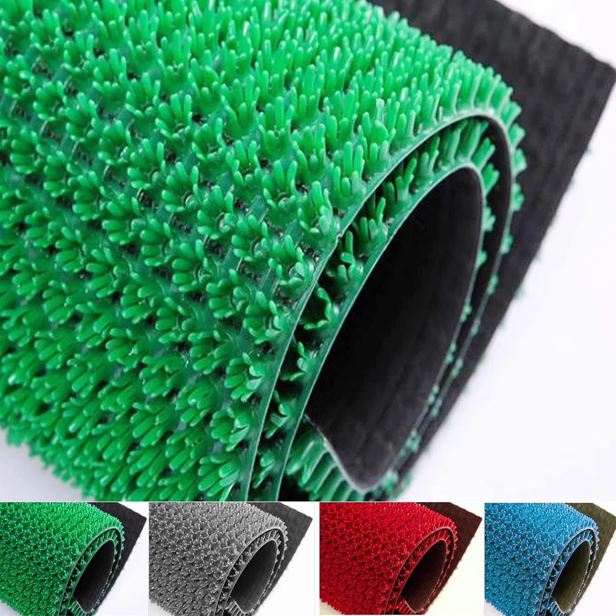 Turf Mat 48 X 48 Inch_4 X 4 Feet_PVC Stick Turf Mat_Foot Mat_Door Mat for Home Entrance_Floor Mat_Kitchen_Office_Balcony_Bath room_Bed room Mat_GREEN Color TM57