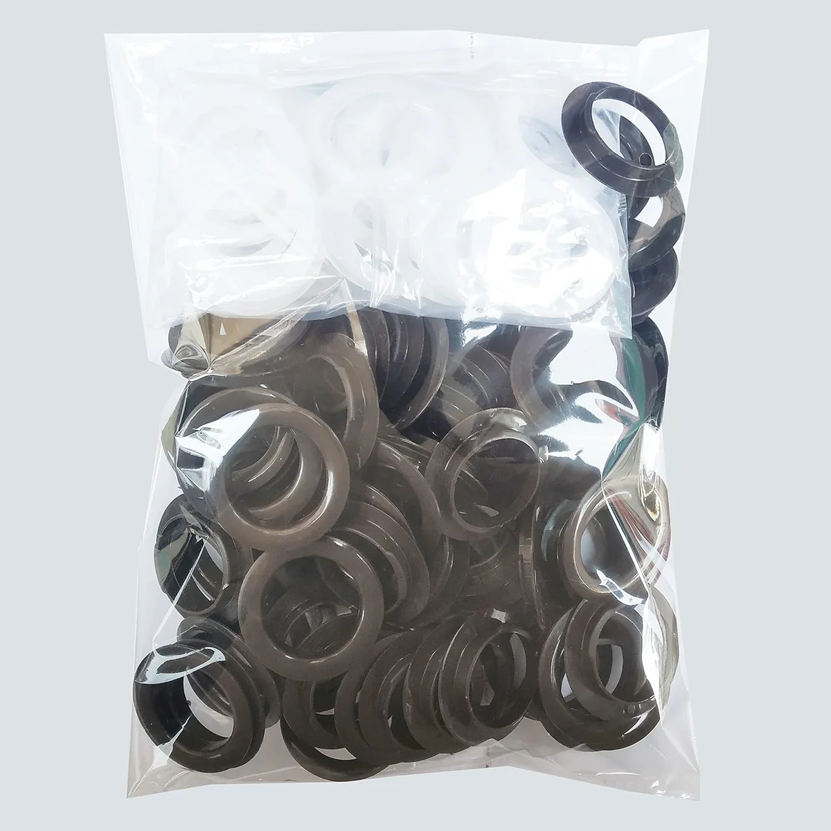 Plastic Eyelet Rings With Lock for Windows and Door Curtains, Pack of 100 (Cream) 8