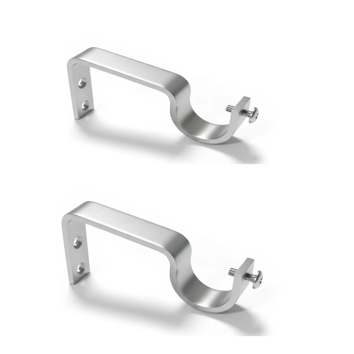 Stainless Steel Curtain Support/Rod Brackets/Clamps Holders for Curtain Rod Support Bracket Heavy Duty (Pack of 2)