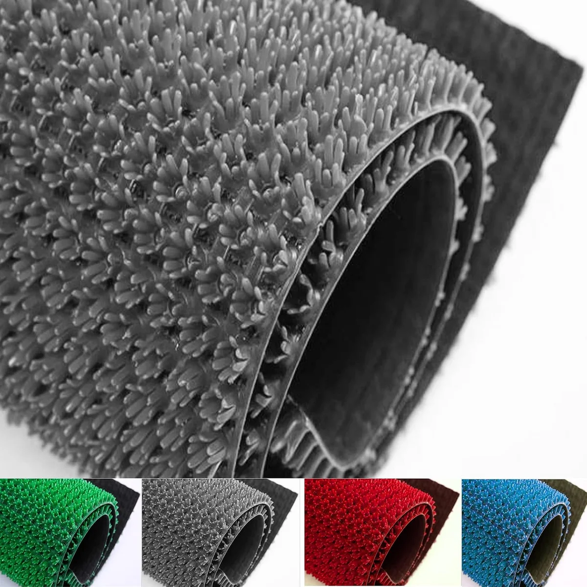 Turf Mat 48 X 48 Inch_4 X 4 Feet_PVC Stick Turf Mat_Foot Mat_Door Mat for Home Entrance_Floor Mat_Kitchen_Office_Balcony_Bath room_Bed room Mat_GREEN Color TM57 6