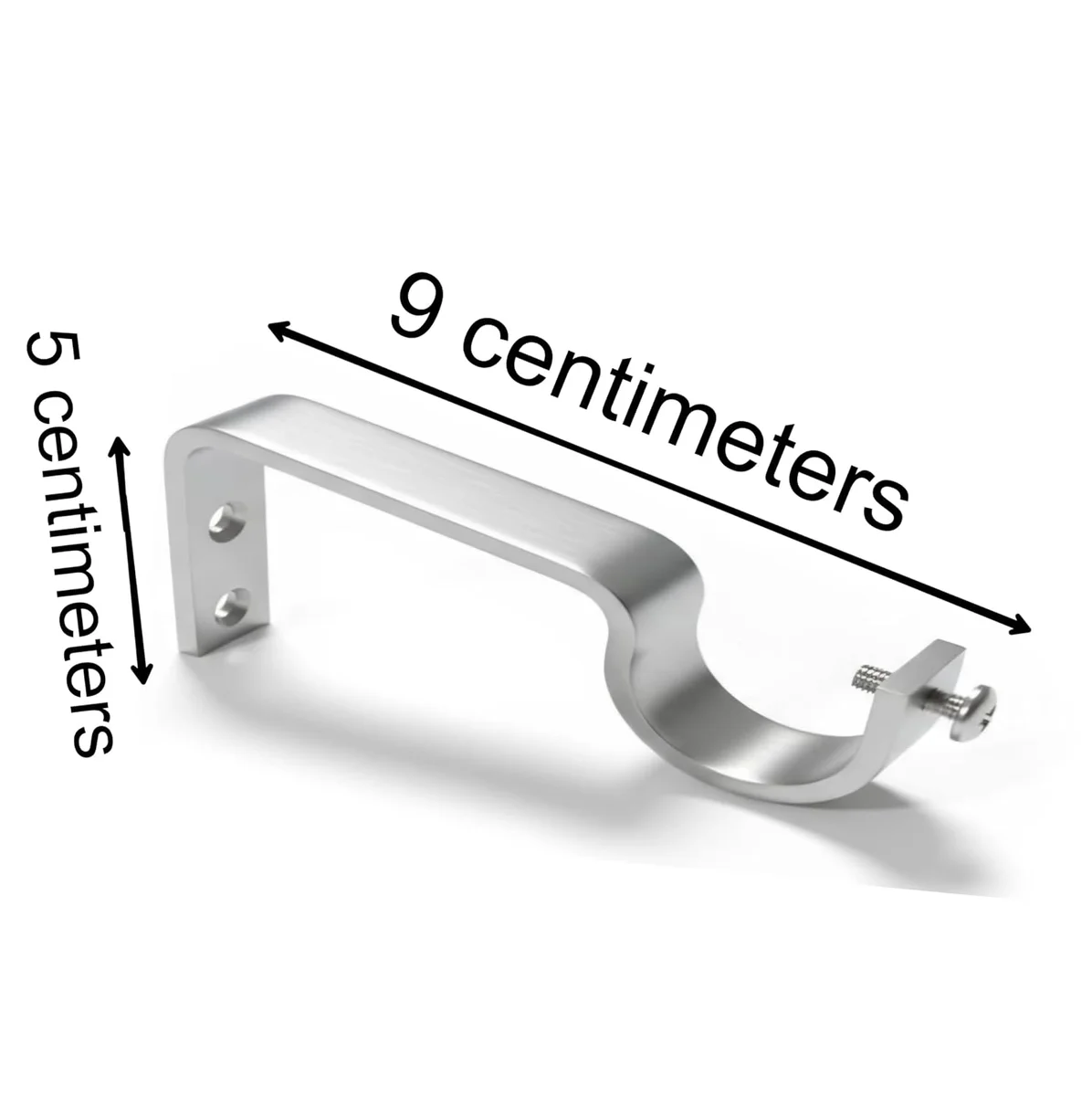 Stainless Steel Curtain Support/Rod Brackets/Clamps Holders for Curtain Rod Support Bracket Heavy Duty (Pack of 2) 3