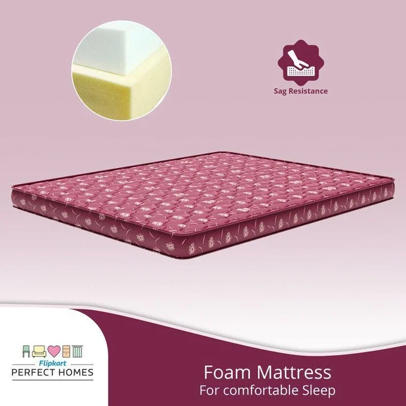 Perfect Homes Arena 4 inch Double High Density (HD) Foam Mattress 3