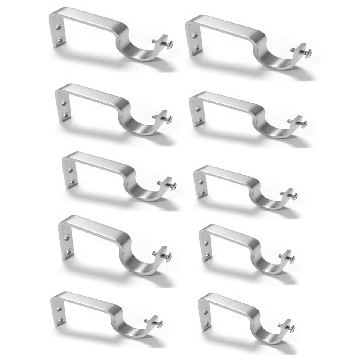 Stainless Steel Curtain Support/Rod Brackets/Clamps Holders for Curtain Rod Support Bracket Heavy Duty (Pack of 2) 6