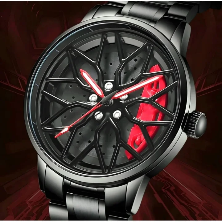 Wristy SPM01 - Men's Stylish Wheel Dial Watch alt