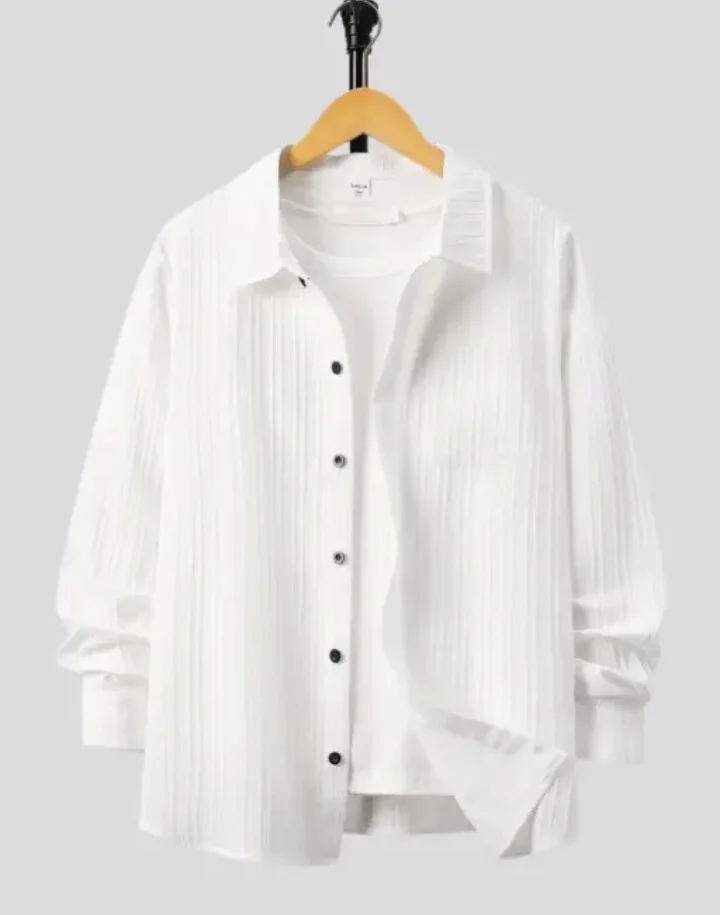 Men's Casual Solid Shirt with Inner T-Shirt Combo alt