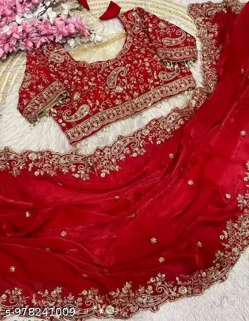 Name: Women's Soft Fandy Satin Saree with Heavy Embroidery