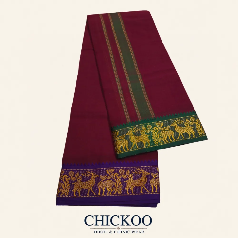 Maroon Dhoti 3 Inch 1