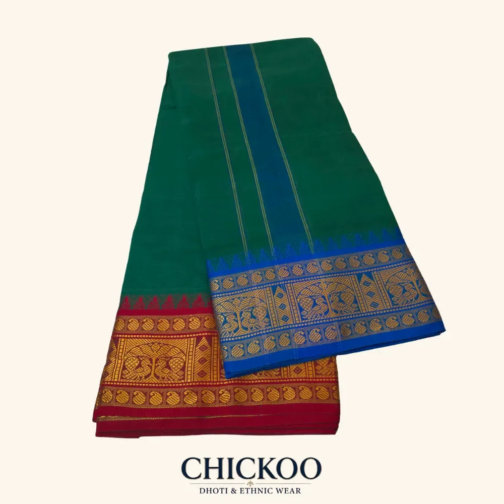 Green Colour Dhoti 6 Inch