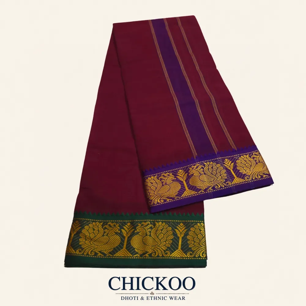 Maroon Dhoti 3 Inch 2