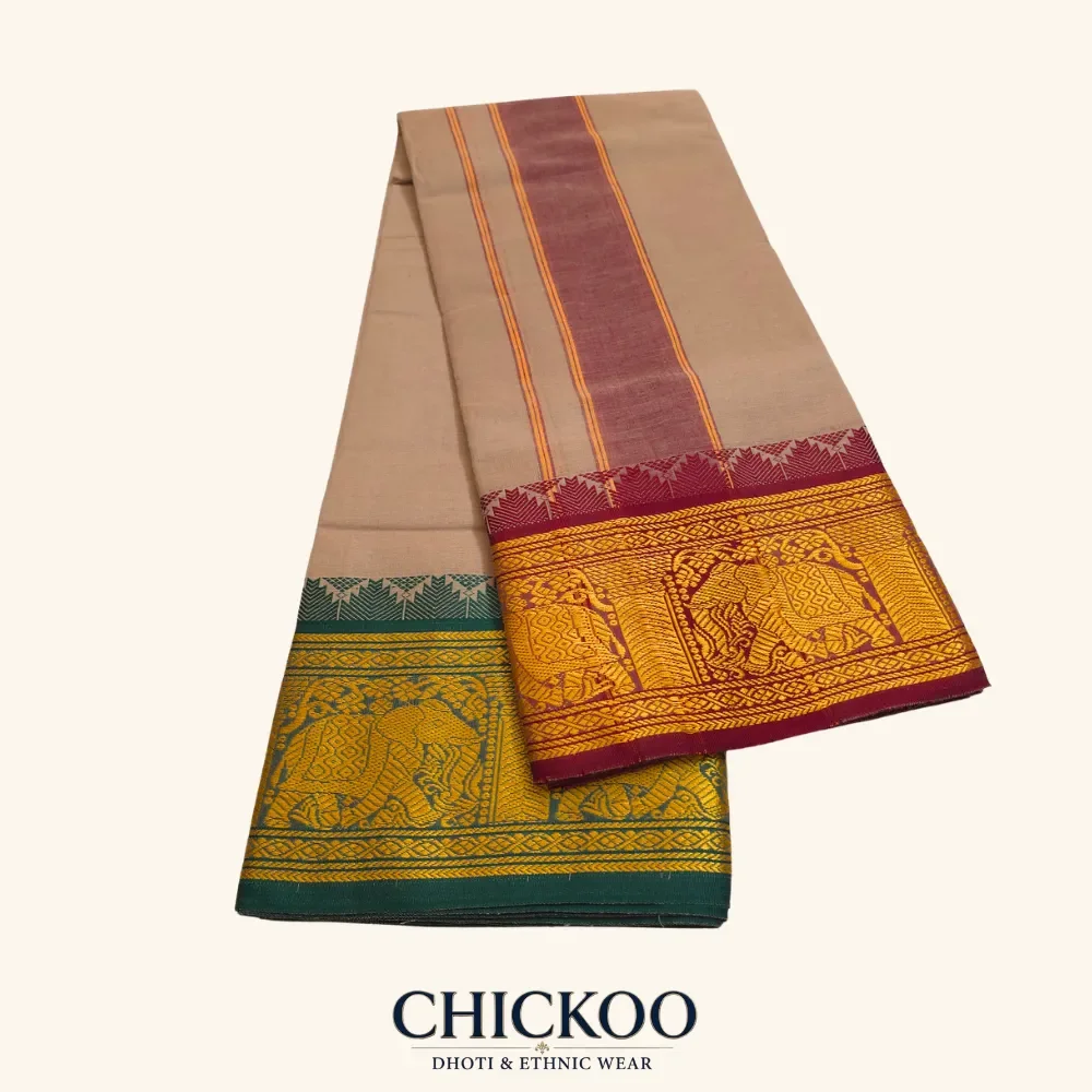Beige Colour dhoti 8 inch 1