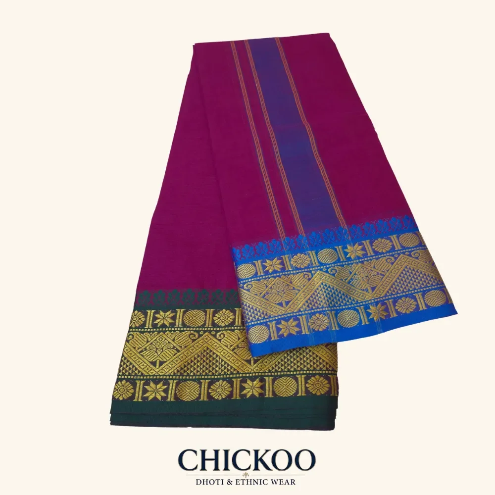 Purple Colour Dhoti 6 Inch 2