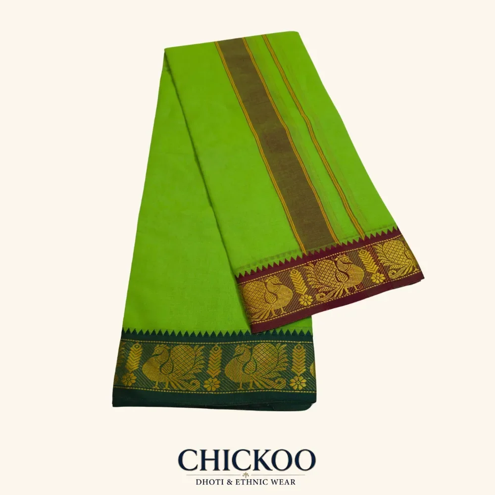 Parrot Green dhoti 3 Inch 1