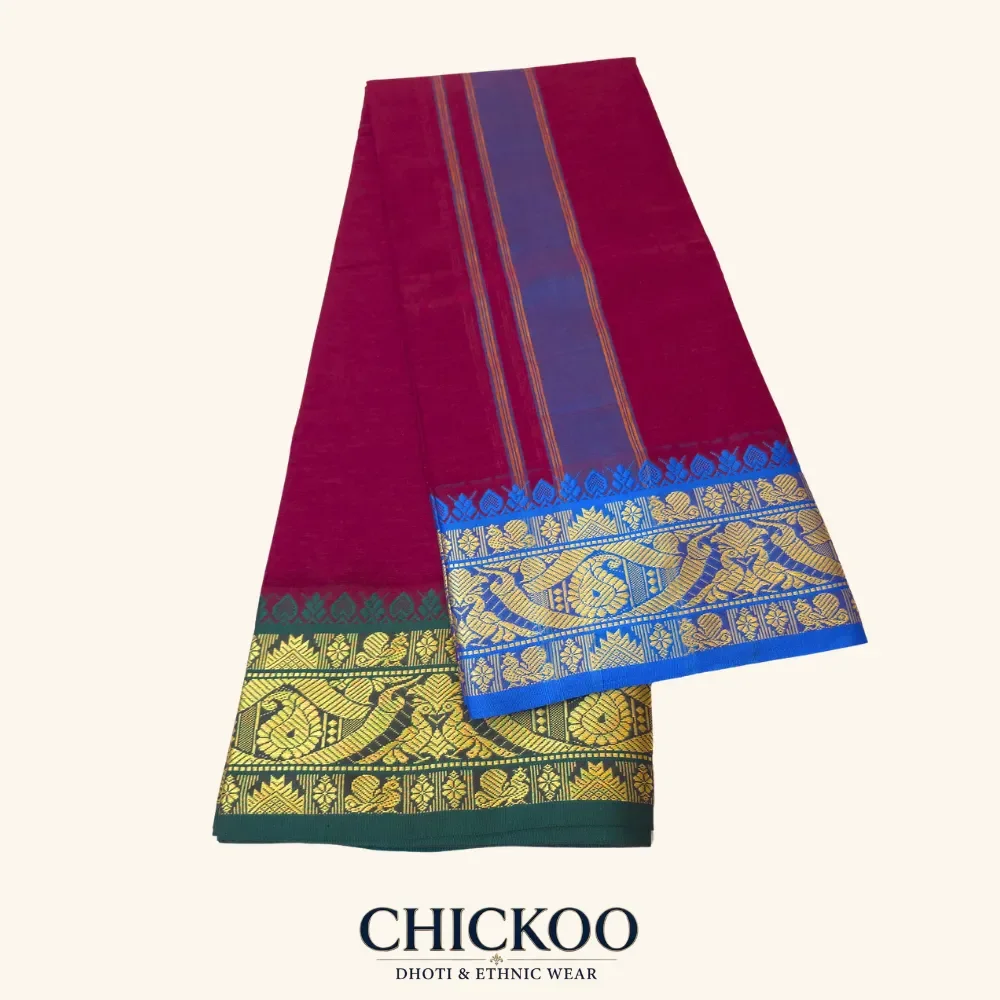 Purple Colour Dhoti 6 Inch 1