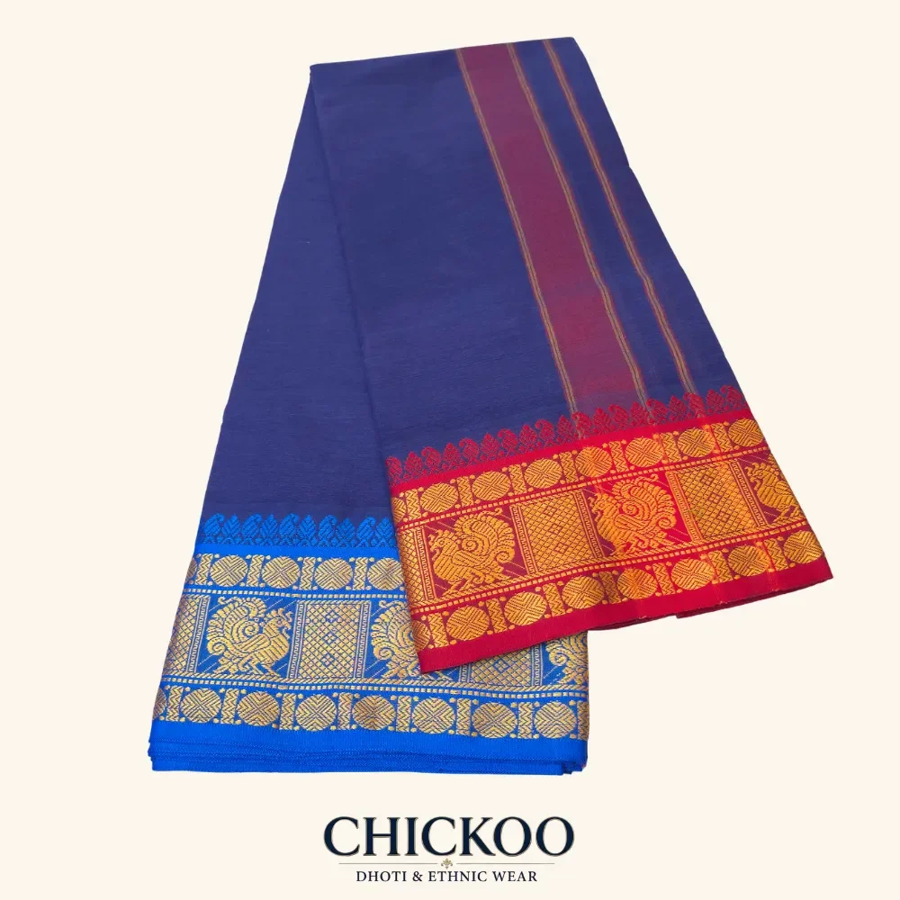Blue Colour Dhoti 6 Inch 1