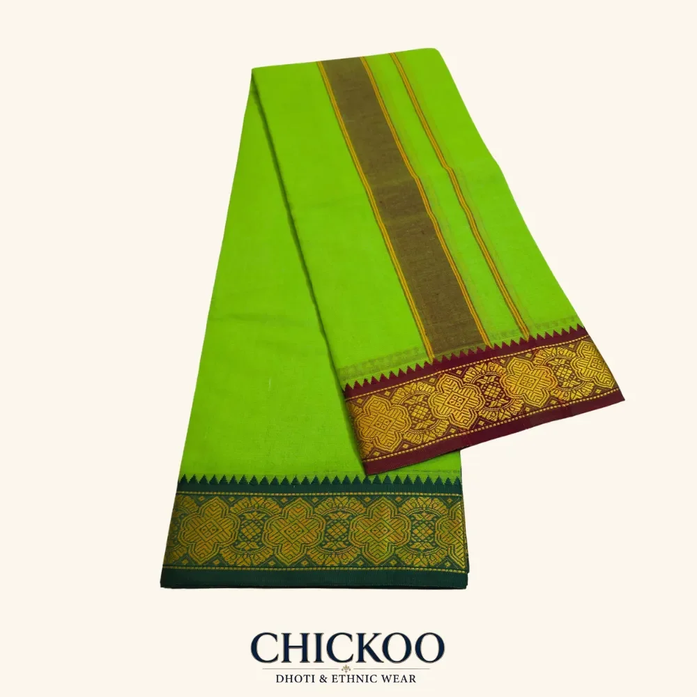 Parrot Green dhoti 3 Inch 2