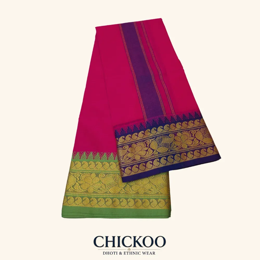Rose colour dhoti 6 Inch 1