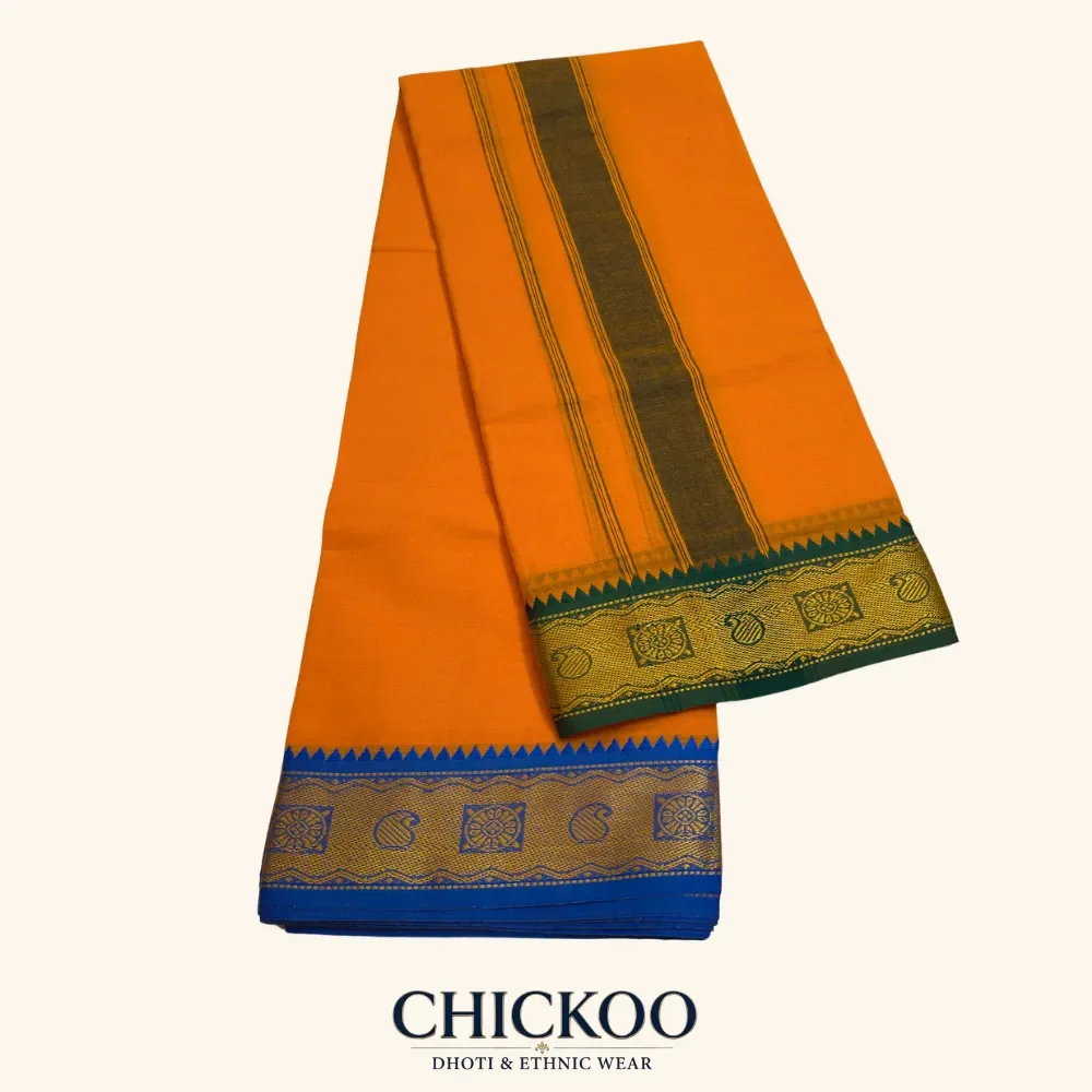 Light Orange Dhoti 3 Inch 1