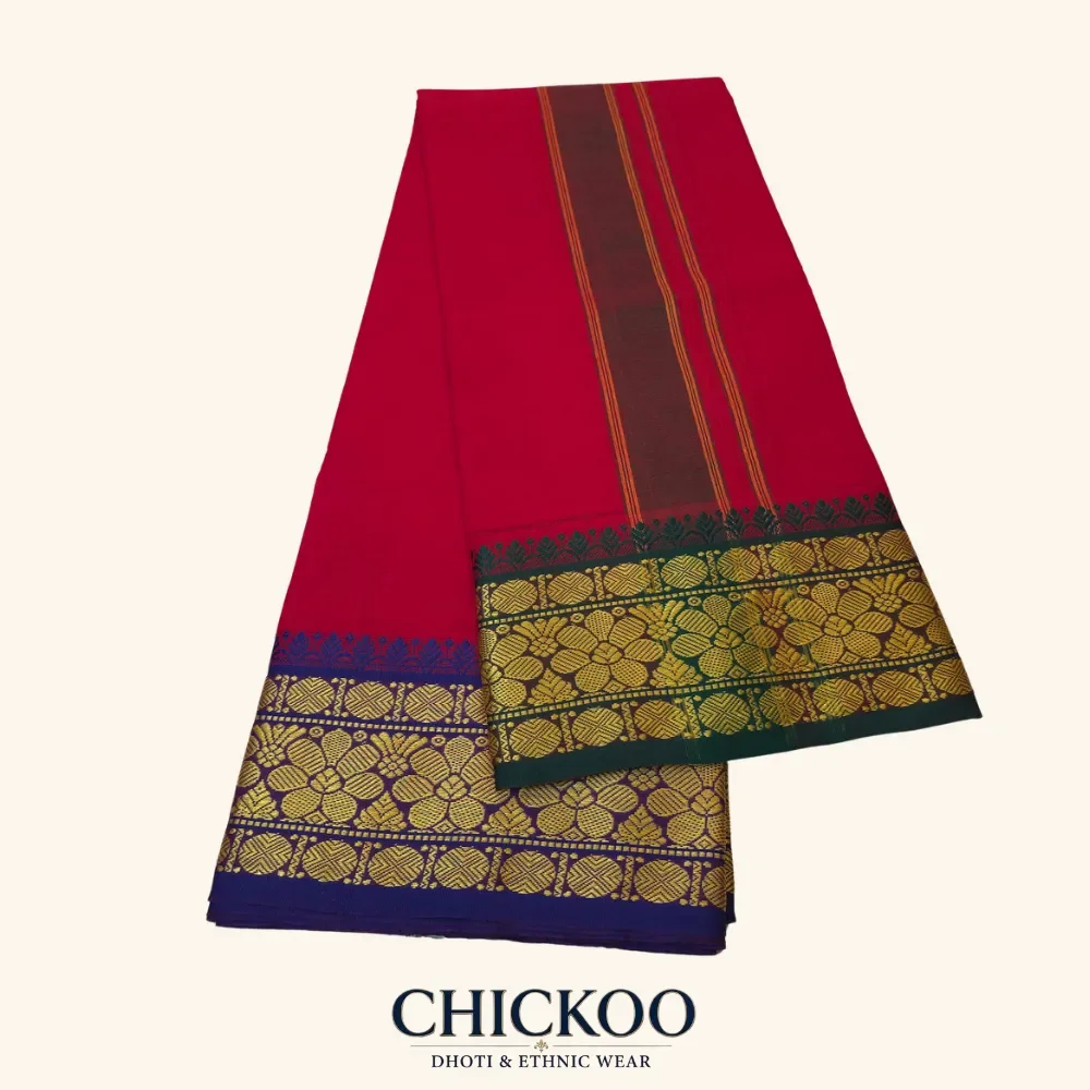 Red Colour Dhoti 6 Inch 1