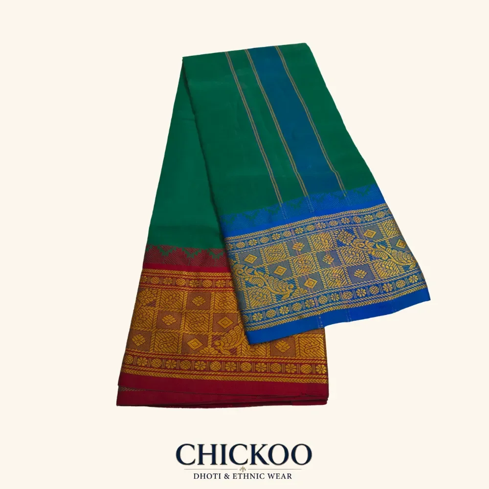 Green Colour dhoti 8 inch 1