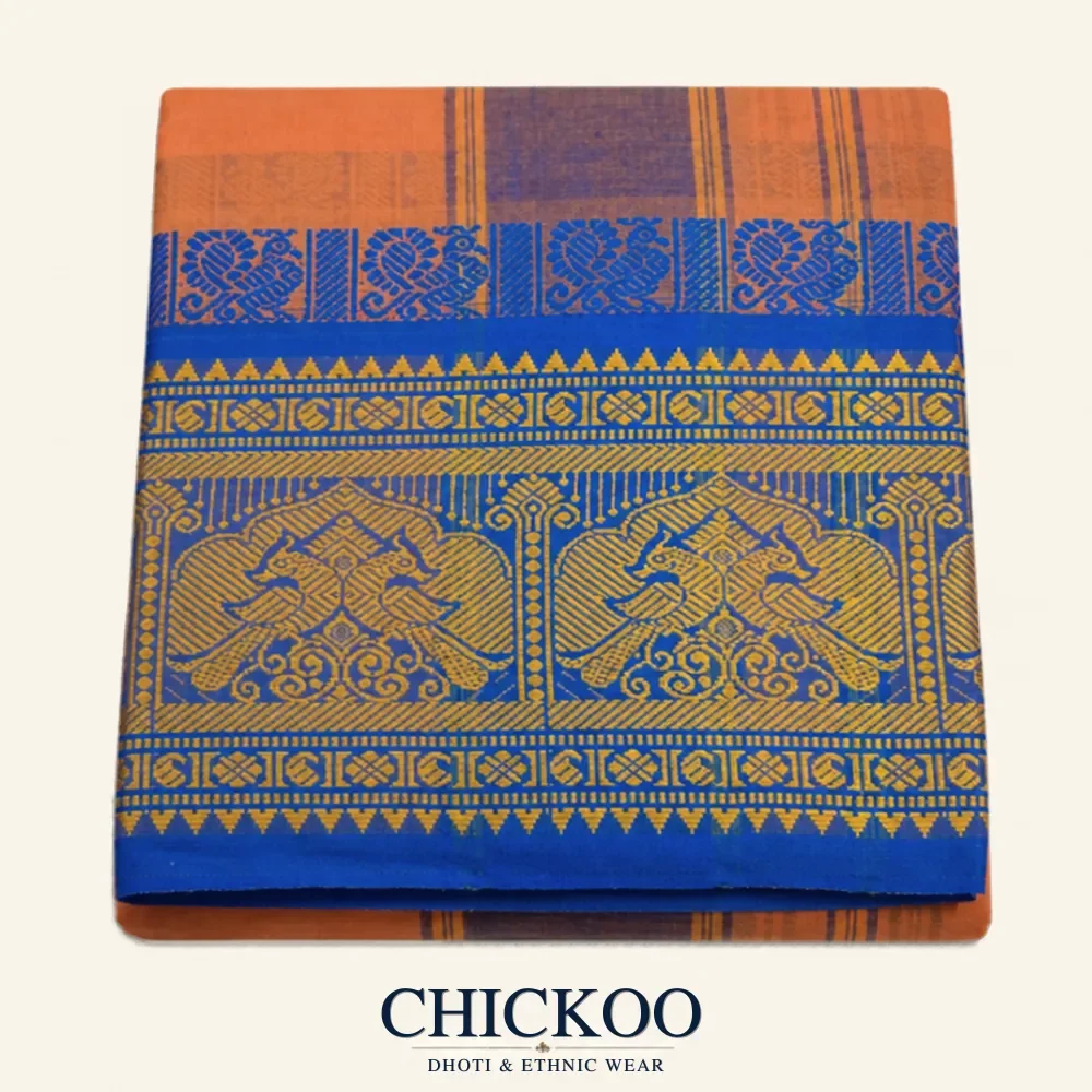 Peach dhoti 8 Inch