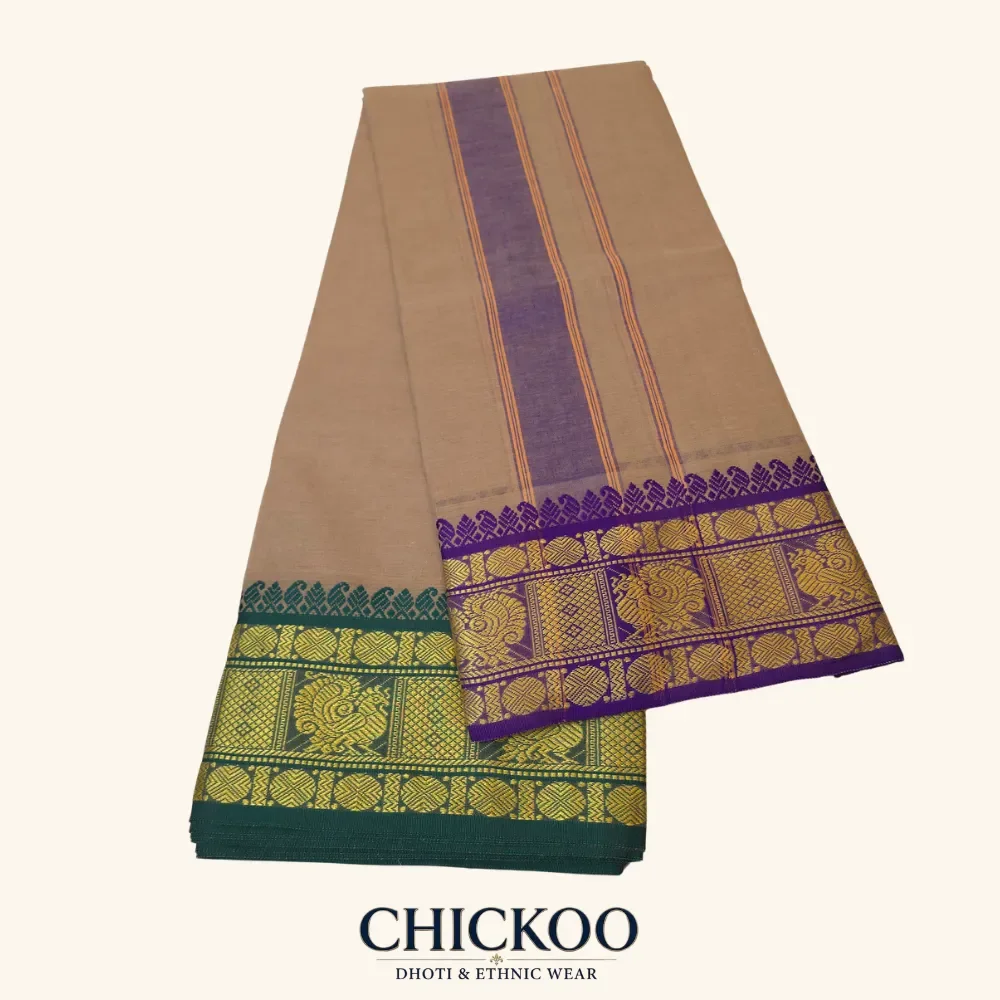 Beige Colour Dhoti 6 Inch 1