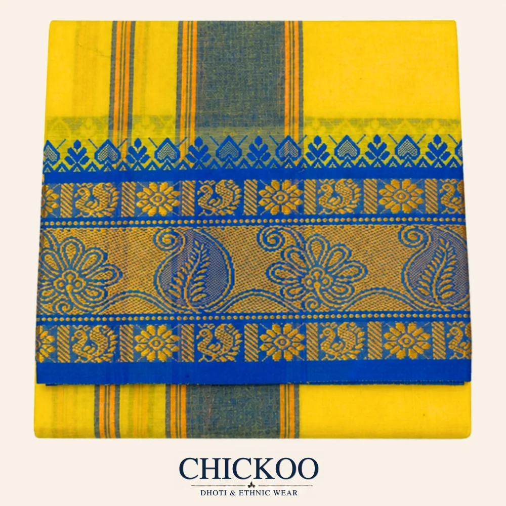 Yellow Colour Dhoti 6 Inch
