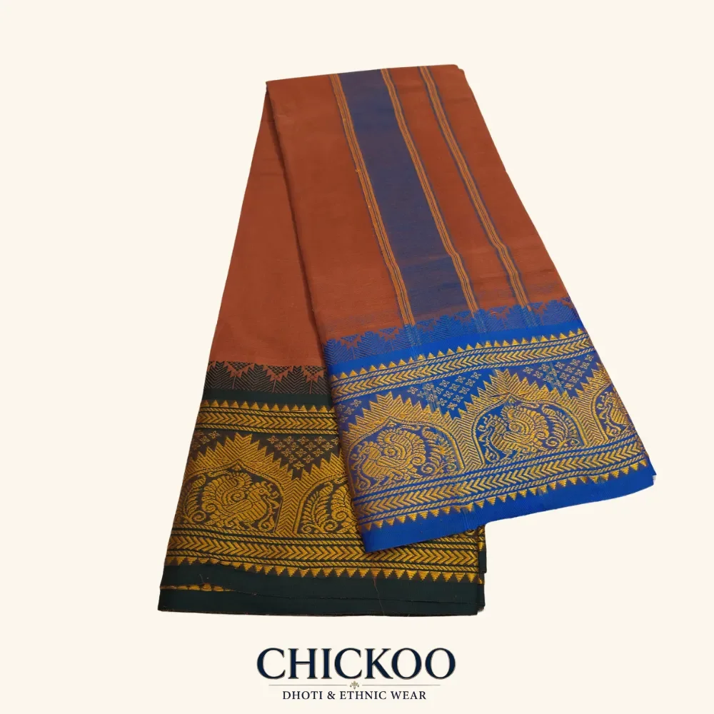 Kavi colour dhoti 8 inch 1