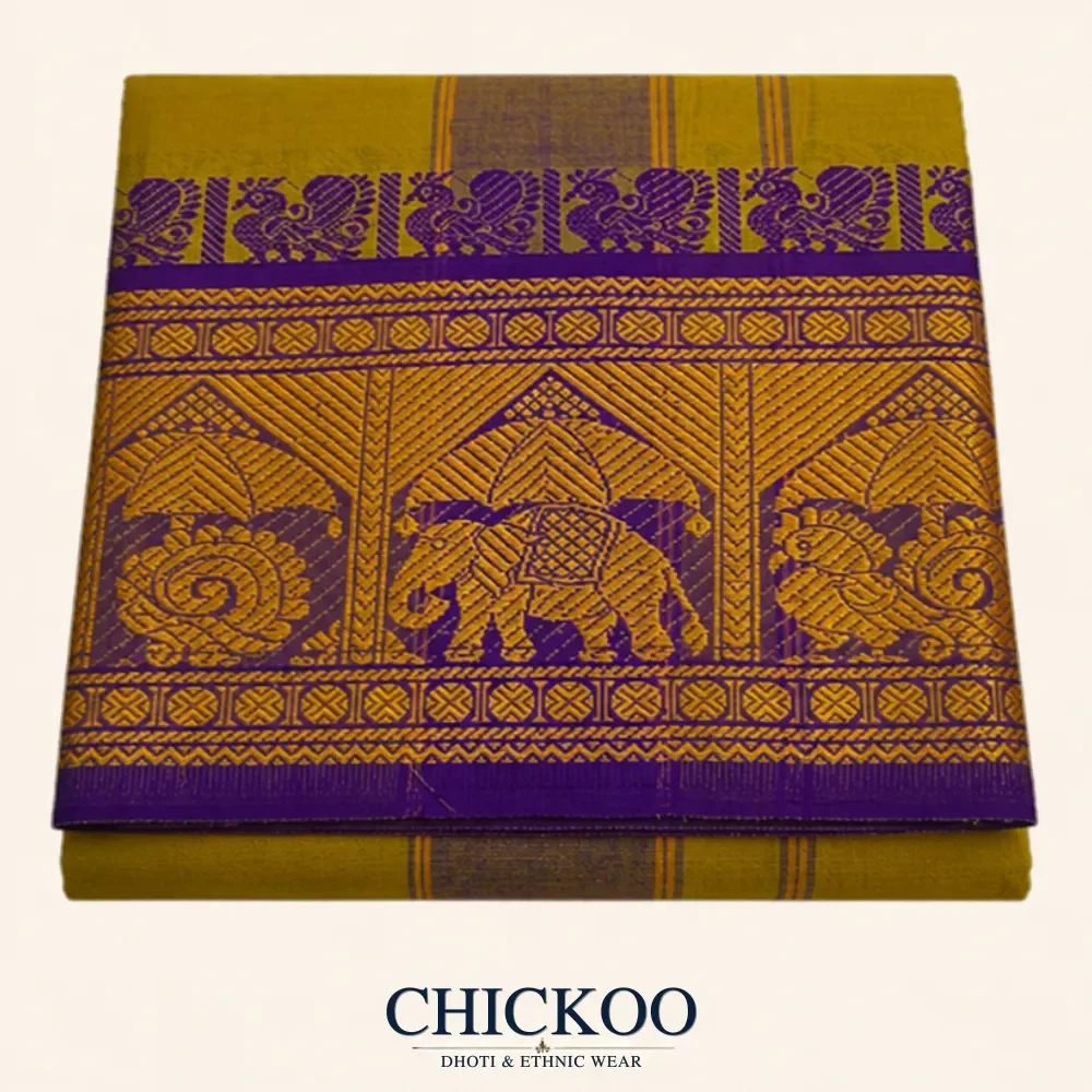 Olive colour dhoti 8 Inch