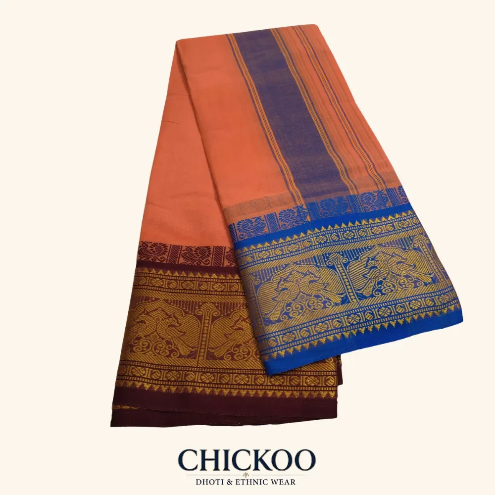 Peach dhoti 8 Inch 1