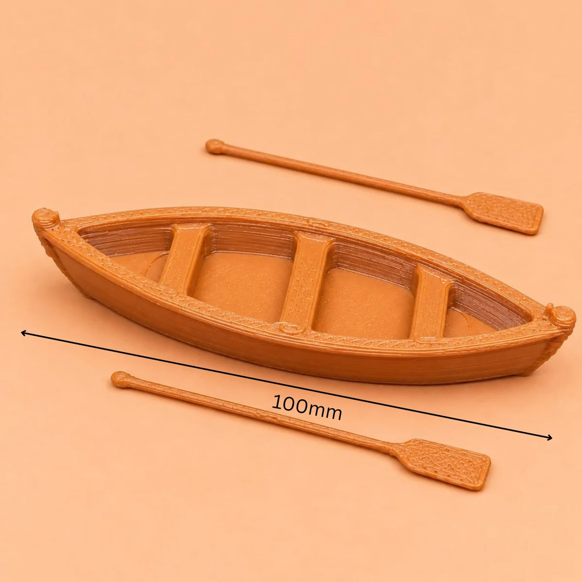 Simple Boat 100mm-Brown 4