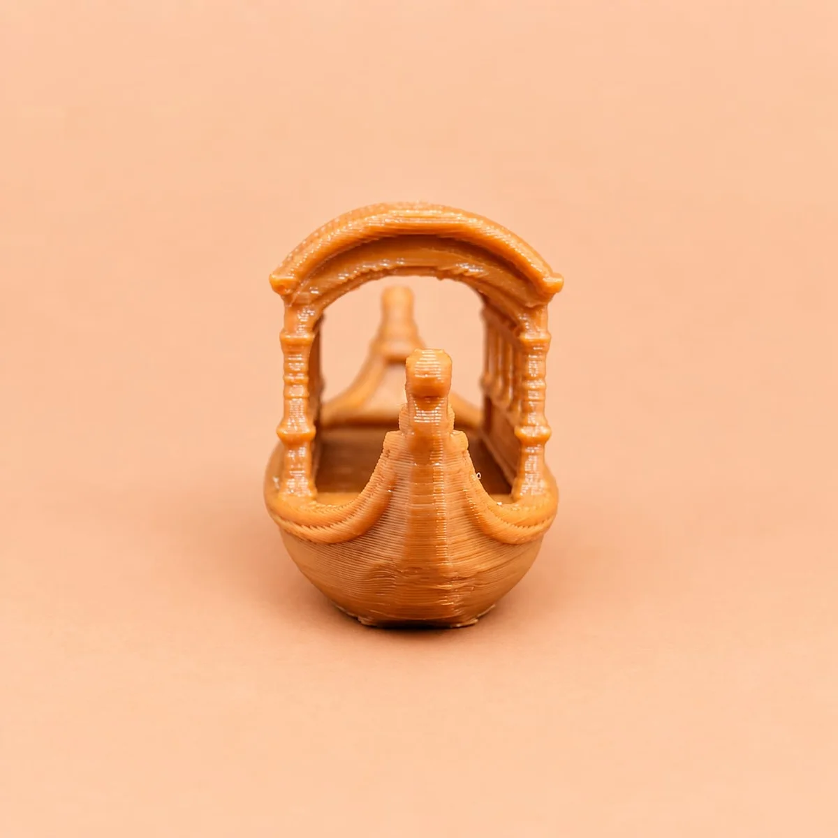 3D Brown Houseboat with Oars 50mm,80mm 4
