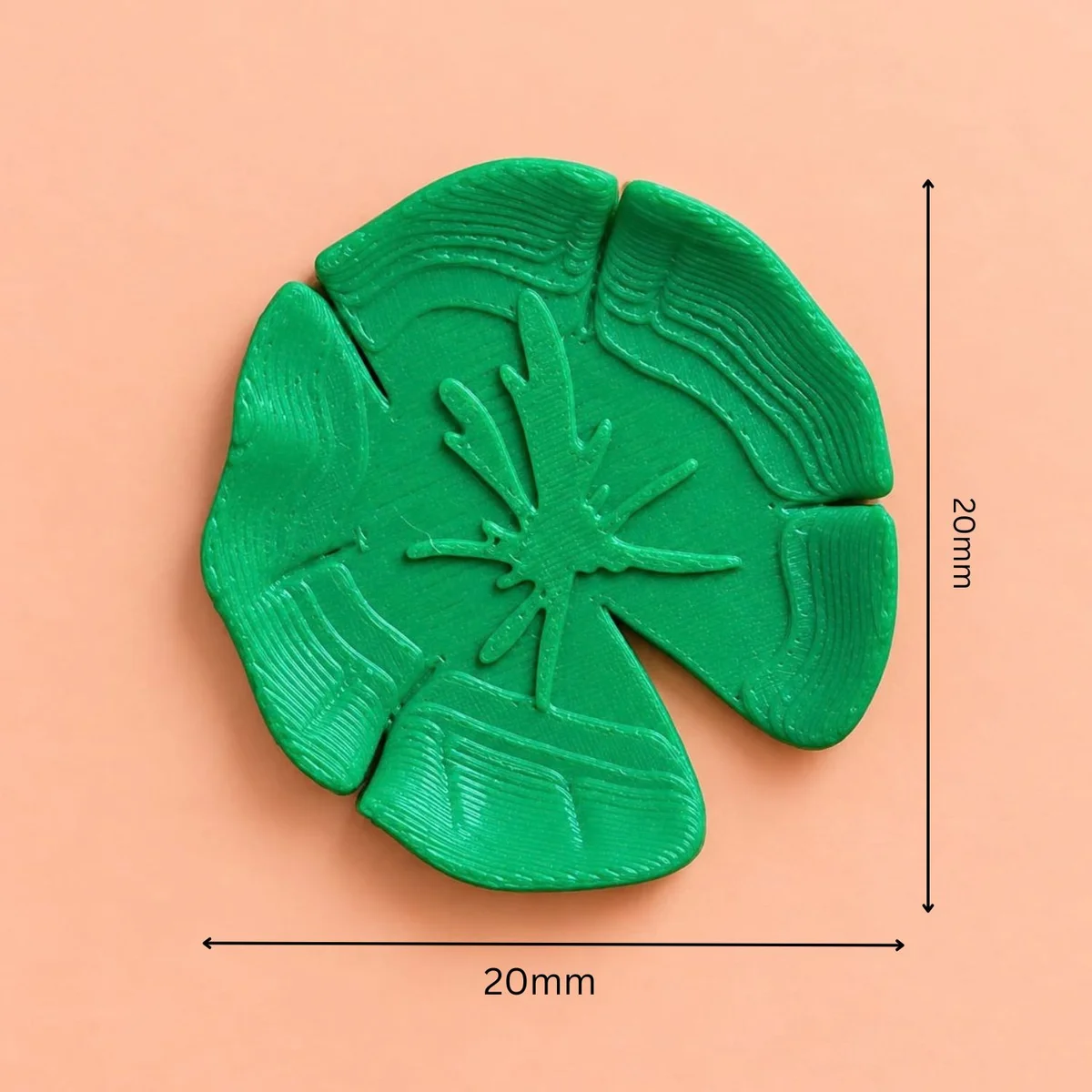 3D Green Leaf – Split Edge 20mm,30mm,40mm 3