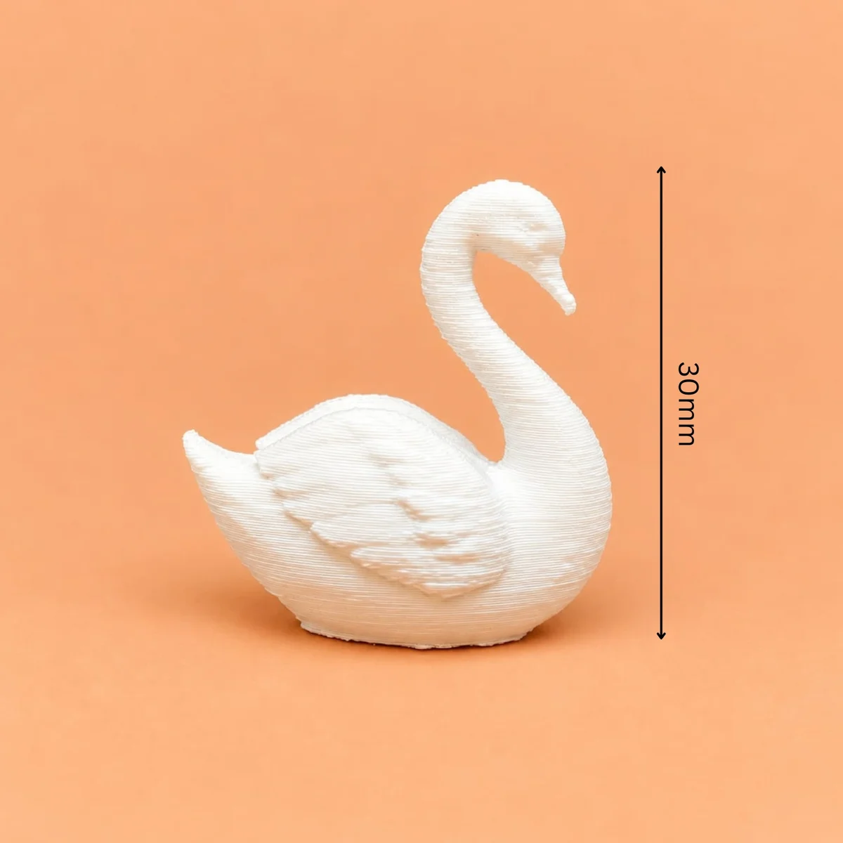Swan Closed Wings 30mm-white 3