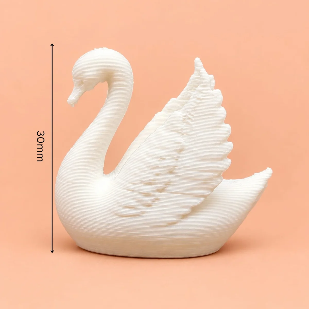 Swan with Open Wings 30mm-White 3