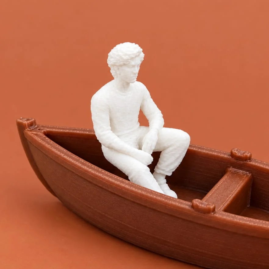 Boat with Couple 100mm 2